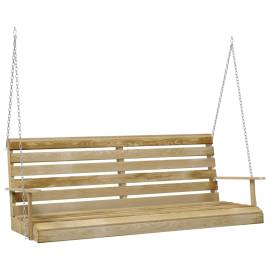 Balansoar de grădină, 155x65x60 cm, lemn tratat de pin, 2 image