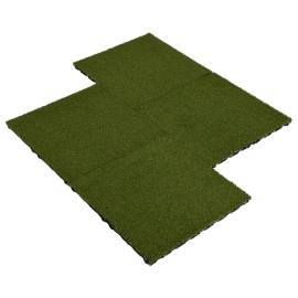 Plăci de iarbă artificială, 4 buc., 50x50x2,5 cm cm, cauciuc, 3 image