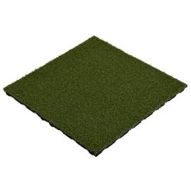 Plăci de iarbă artificială, 4 buc., 50x50x2,5 cm cm, cauciuc, 4 image