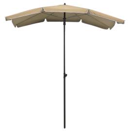 Umbrelă de grădină cu stâlp, gri taupe, 200x130 cm, 3 image