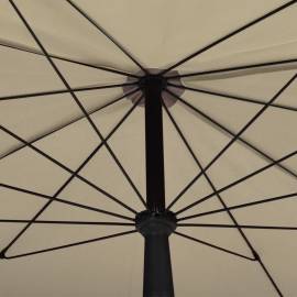 Umbrelă de grădină cu stâlp, gri taupe, 200x130 cm, 2 image