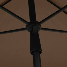 Umbrelă de grădină cu stâlp, gri taupe, 210x140 cm, 2 image