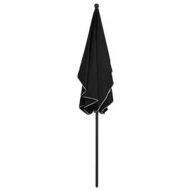 Umbrelă de grădină cu stâlp, negru, 210x140 cm, 5 image