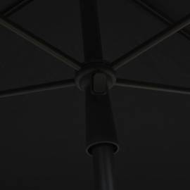 Umbrelă de grădină cu stâlp, negru, 210x140 cm, 2 image