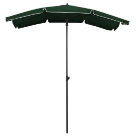 Umbrelă de grădină cu stâlp, verde, 200x130 cm, 3 image