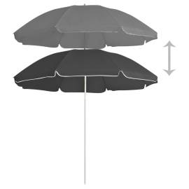 Umbrelă de soare de exterior, stâlp din oțel, antracit, 180 cm, 3 image