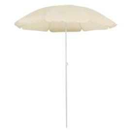 Umbrelă de soare de exterior, stâlp din oțel, nisipiu, 180 cm