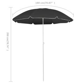 Umbrelă de soare pentru exterior, stâlp din oțel, antracit, 180 cm, 5 image