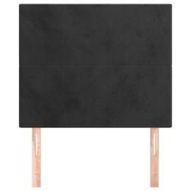 Tăblii de pat, 2 buc, negru, 80x5x78/88 cm, catifea, 3 image
