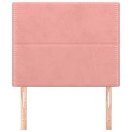 Tăblii de pat, 2 buc, roz, 100x5x78/88 cm, catifea, 3 image