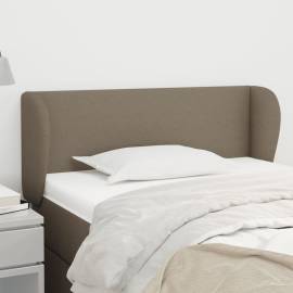 Tăblie de pat cu aripioare gri taupe 83x23x78/88 cm textil