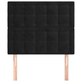 Tăblii de pat, 2 buc, negru, 90x5x78/88 cm, catifea, 3 image