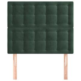 Tăblii de pat, 2 buc, verde închis, 100x5x78/88 cm, catifea, 3 image
