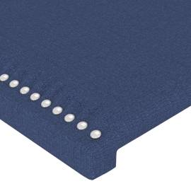 Tăblie de pat cu aripioare, albastru, 83x23x78/88 cm  textil, 5 image