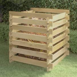 Compostor de grădină din șipci, 90x90x90 cm, lemn de pin tratat