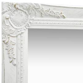 Oglindă de perete în stil baroc, alb, 40 x 40 cm, 3 image