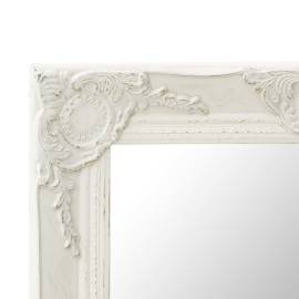 Oglindă de perete în stil baroc, alb, 50 x 50 cm, 4 image