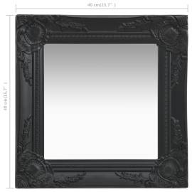 Oglindă de perete în stil baroc, negru, 40 x 40 cm, 5 image