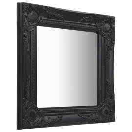 Oglindă de perete în stil baroc, negru, 40 x 40 cm, 2 image