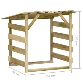 Pergolă cu acoperiș, 100x90x100 cm, lemn de pin tratat, 7 image