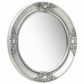 Oglindă de perete în stil baroc, argintiu, 50 cm, 2 image
