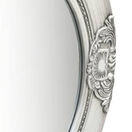Oglindă de perete în stil baroc, argintiu, 50 cm, 3 image