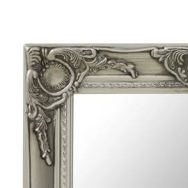 Oglindă de perete în stil baroc, argintiu, 50 x 50 cm, 4 image