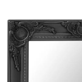 Oglindă de perete în stil baroc, negru, 50 x 50 cm, 4 image