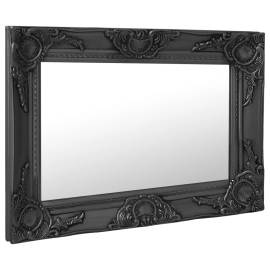 Oglindă de perete în stil baroc, negru, 60 x 40 cm, 2 image