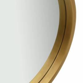 Oglindă de perete cu o curea, 50 cm, auriu, 3 image