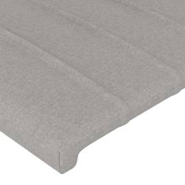 Tăblie de pat cu aripioare gri deschis 183x16x78/88 cm textil, 5 image