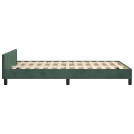 Cadru de pat cu tăblie, verde închis, 120x200 cm, catifea, 7 image