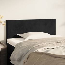 Tăblie de pat, negru, 90x5x78/88 cm, catifea