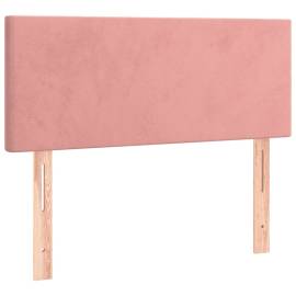 Tăblie de pat, roz, 90x5x78/88 cm, catifea, 2 image