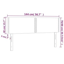 Tăblii de pat, 2 buc., alb, 72x5x78/88 cm, piele ecologică, 8 image