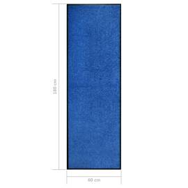 Covoraș de ușă lavabil, albastru, 60 x 180 cm, 6 image