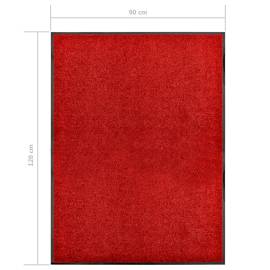 Covoraș de ușă lavabil, roșu, 90 x 120 cm, 6 image
