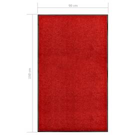 Covoraș de ușă lavabil, roșu, 90 x 150 cm, 6 image