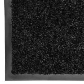 Covoraș de ușă lavabil negru 60x180 cm, 4 image