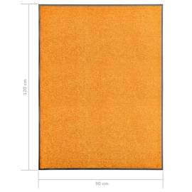 Covoraș de ușă lavabil portocaliu 90x120 cm, 6 image