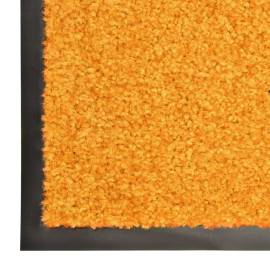 Covoraș de ușă lavabil portocaliu 90x120 cm, 5 image