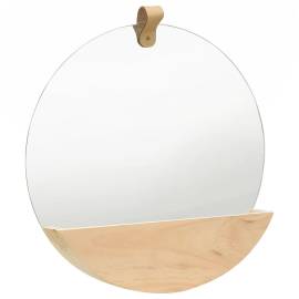 Oglindă de perete, 35 cm, lemn masiv de pin, 2 image