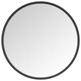 Oglindă de perete, negru, 40 cm, 2 image