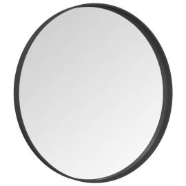 Oglindă de perete, negru, 60 cm, 3 image