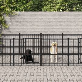 Padoc pentru câini de exterior, 11,26 m², oțel