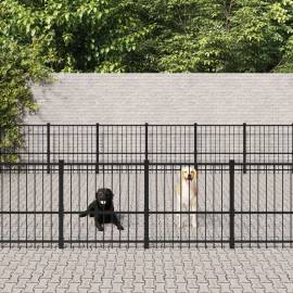 Padoc pentru câini de exterior, 56,45 m², oțel
