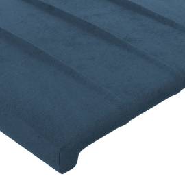 Tăblii de pat, 2 buc, albastru închis, 80x5x78/88 cm, catifea, 4 image