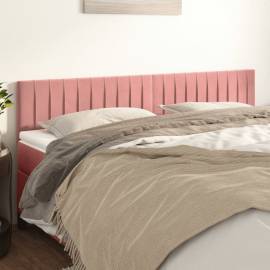 Tăblii de pat, 2 buc, roz, 80x5x78/88 cm, catifea