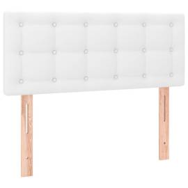 Tăblie de pat, alb, 80x5x78/88 cm, piele ecologică, 2 image