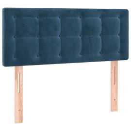 Tăblie de pat, albastru închis, 100x5x78/88 cm, catifea, 2 image